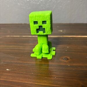 Minecraft Creeper Mini Figure Green Block Character Desk Toy Decor